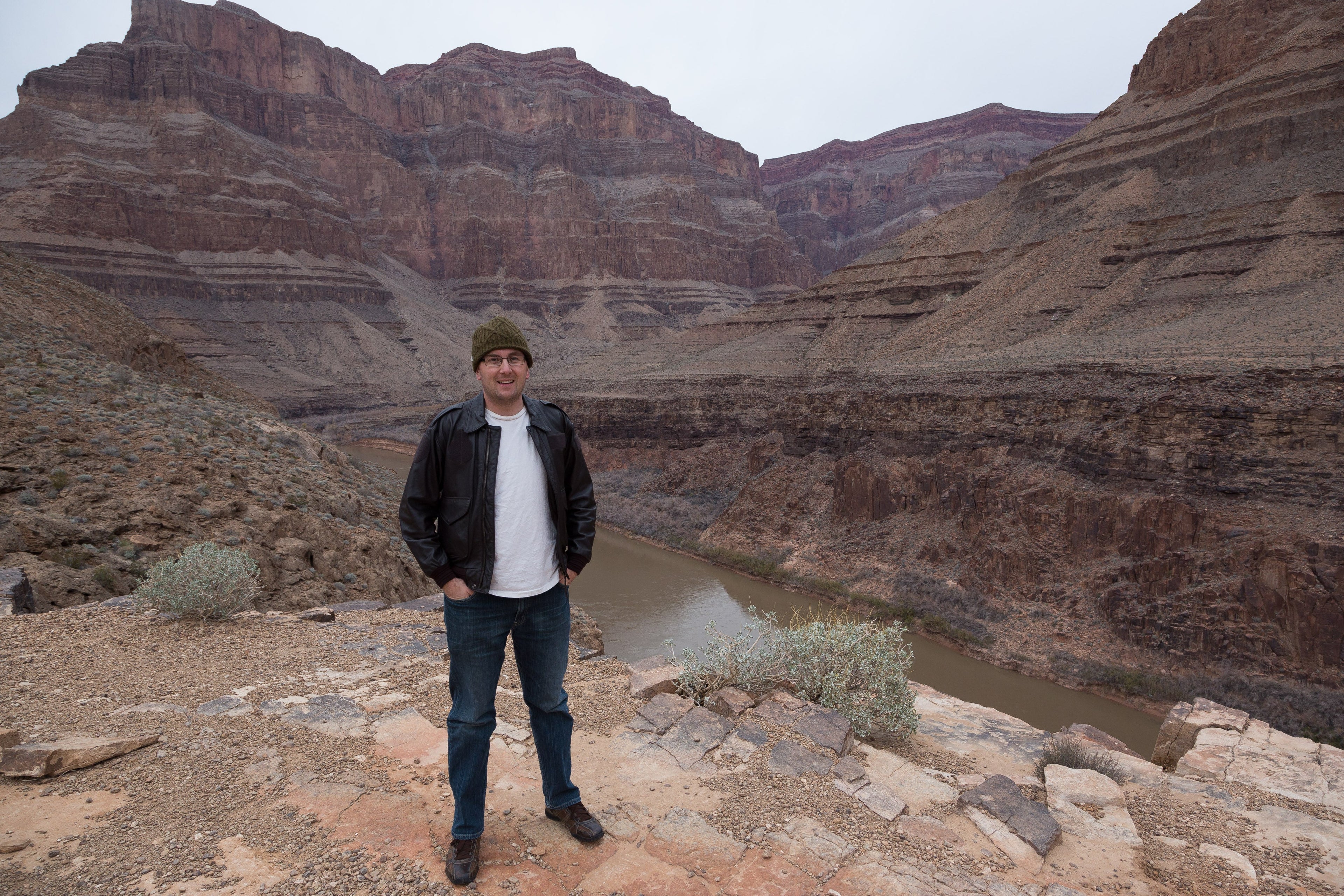 Landscape photography artist Robert Vine posing in The Grand Canyon