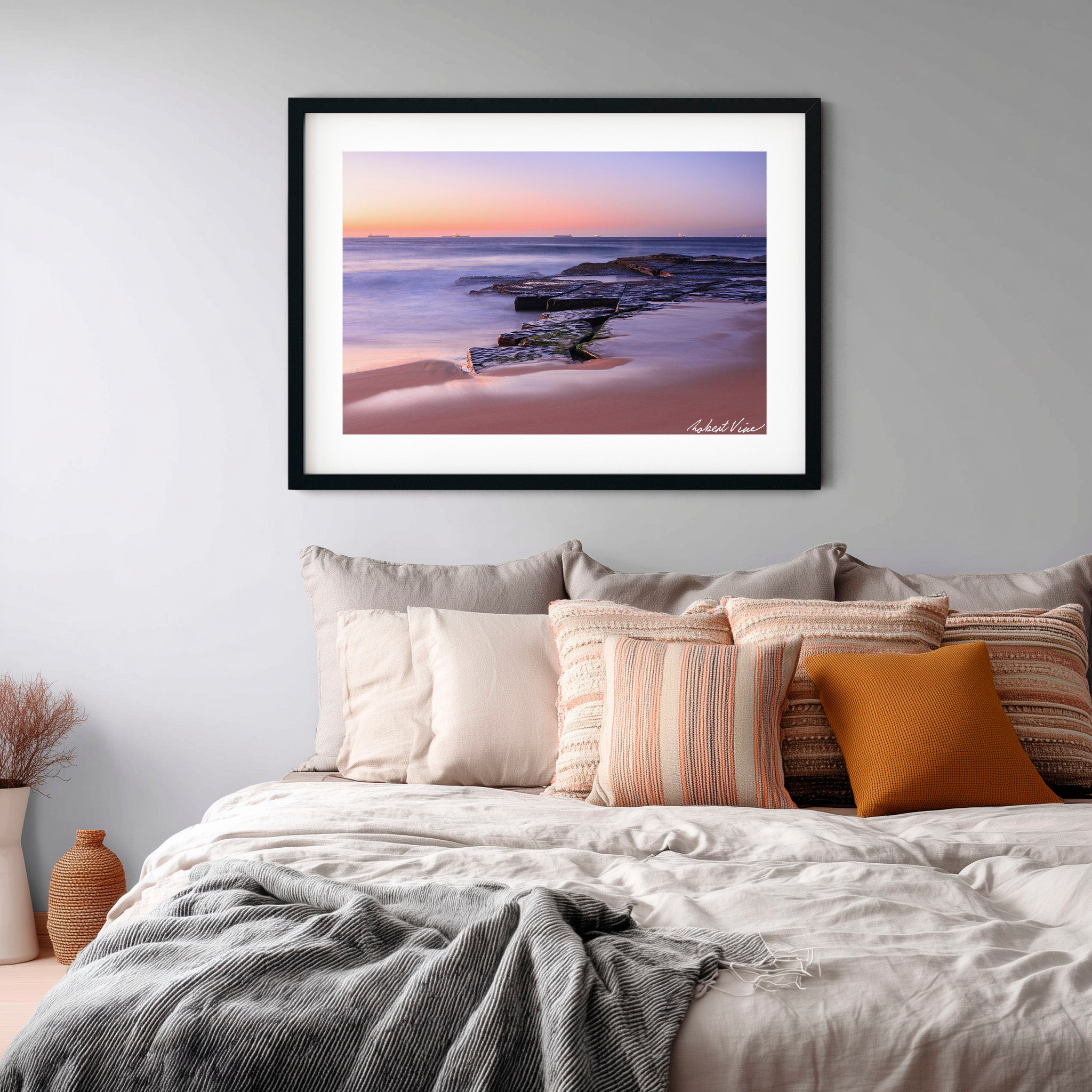 Susan Gilmore Beach Sunrise – Newcastle Coastal Landscape Art Print