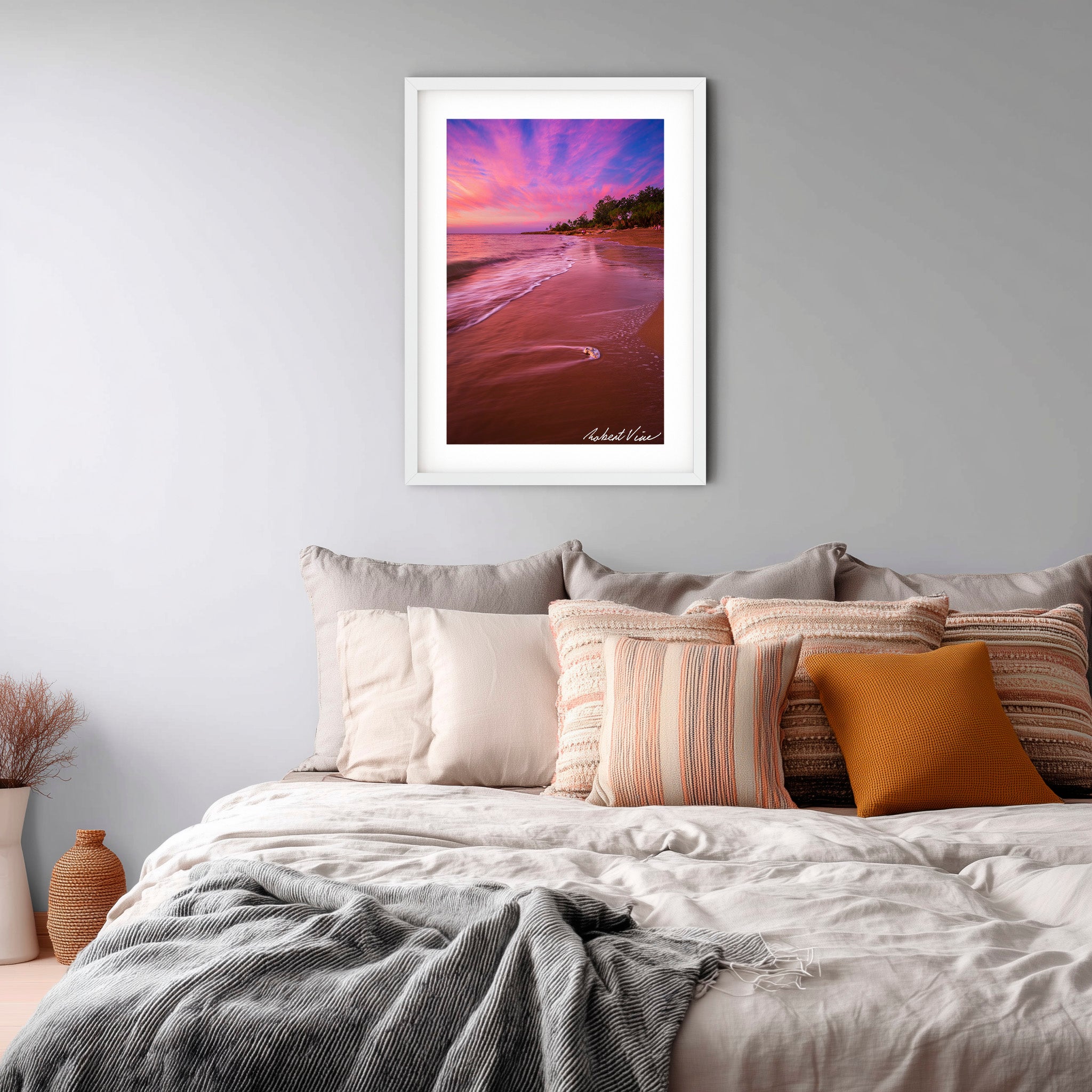 Nightcliff Beach Sunset – Australian Coastal Landscape Art By Robert Vine