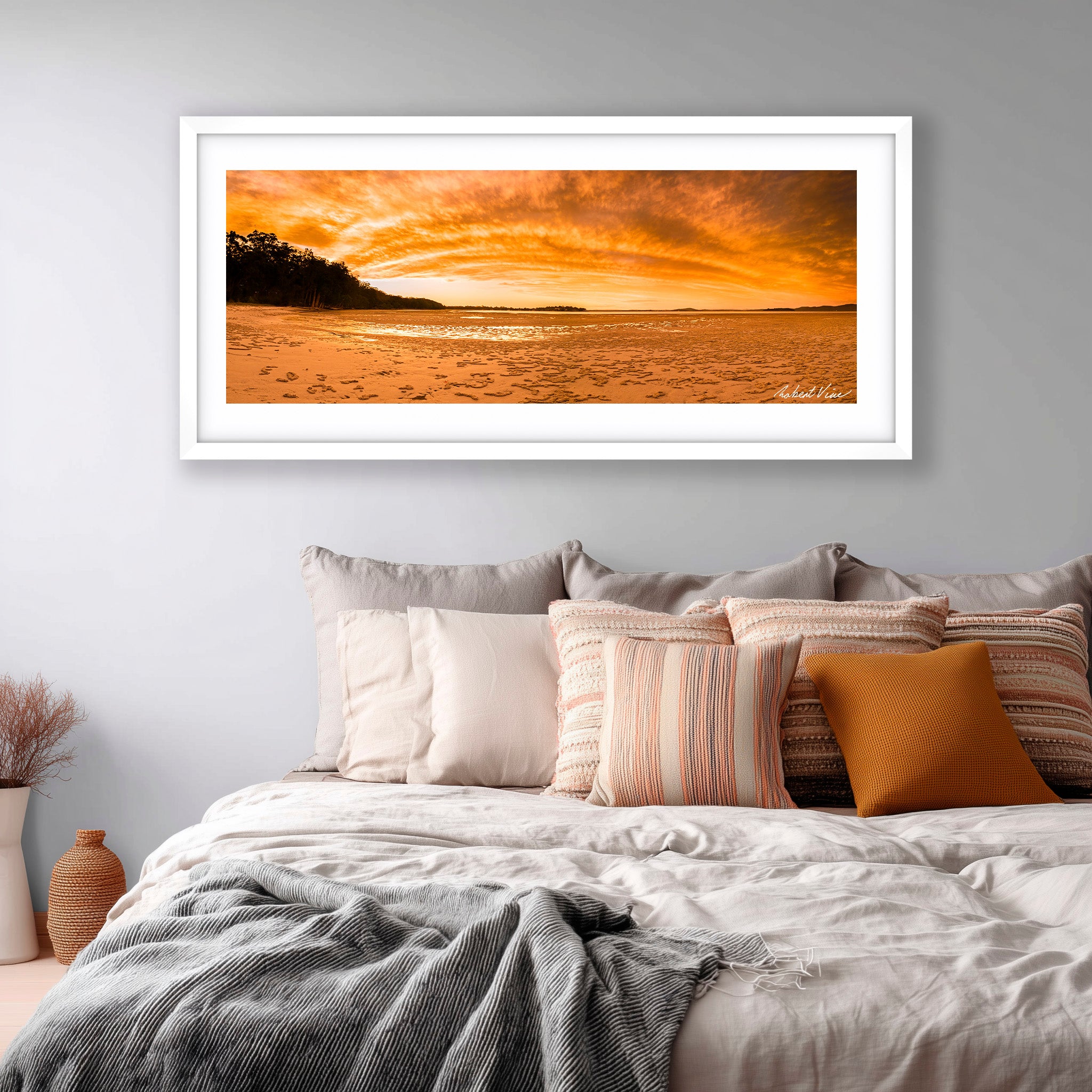 Golden Tides, Tanilba Bay – Limited Edition Framed Print by Robert Vine