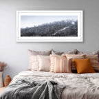 Snowfall in the Bare Eucalypts – Mount Selwyn Landscape Art Print by Robert Vine