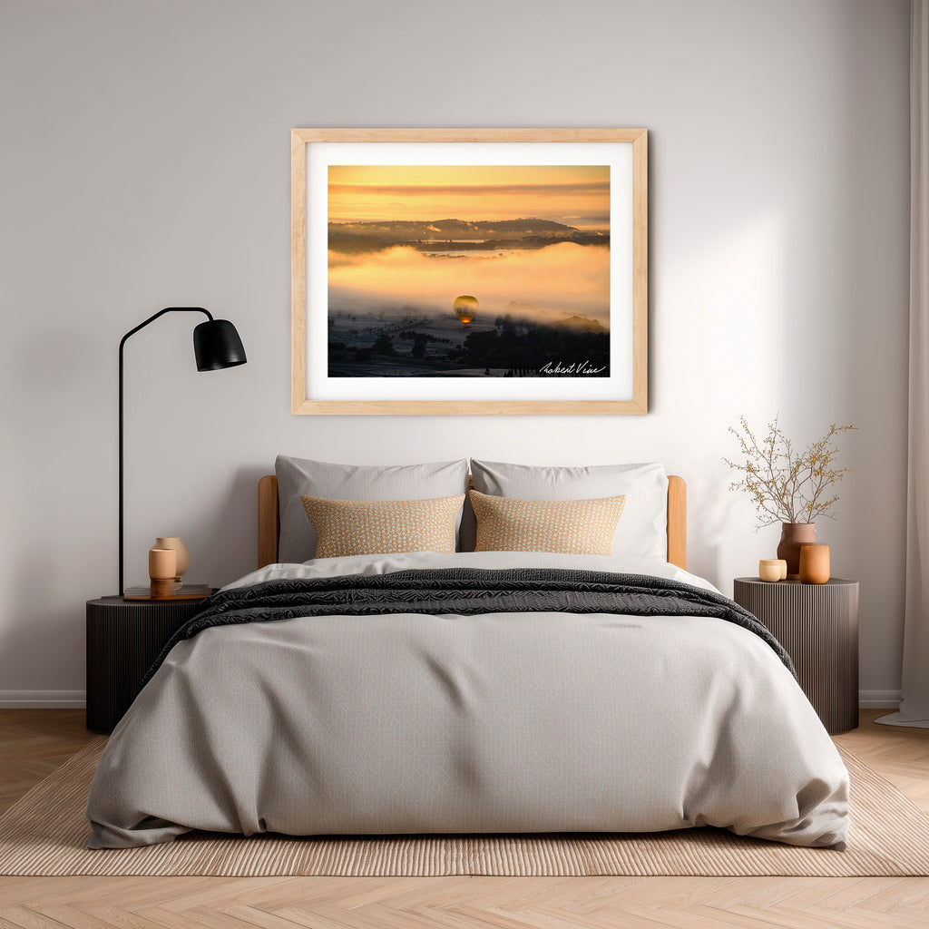 Golden Ascent – Canberra Balloon Spectacular Limited Edition Framed Print