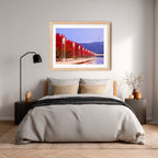 Autumn Colour at Lake Burley Griffin – Canberra Red Trees & Telstra Tower Fine Art Print by Robert Vine