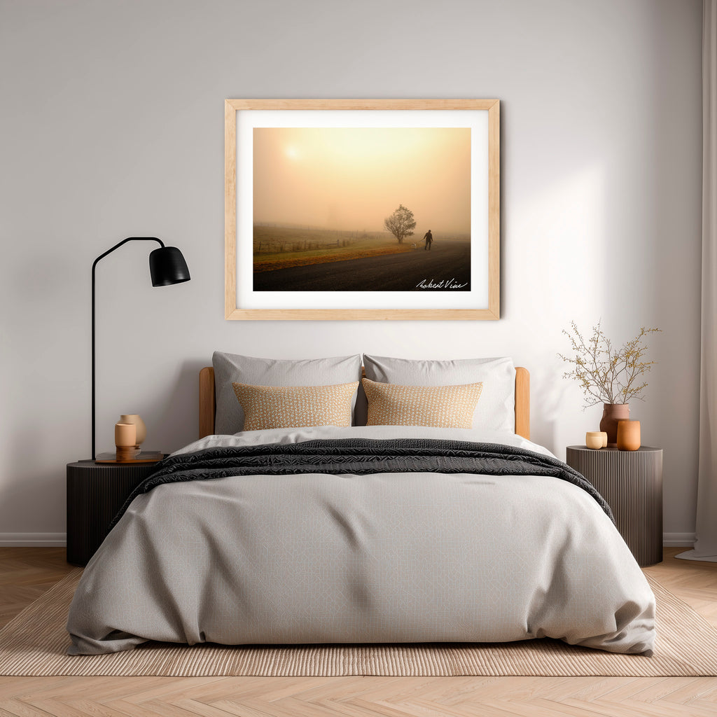 Morning Companion — Royalla Fog Walk | Limited Edition Framed Print