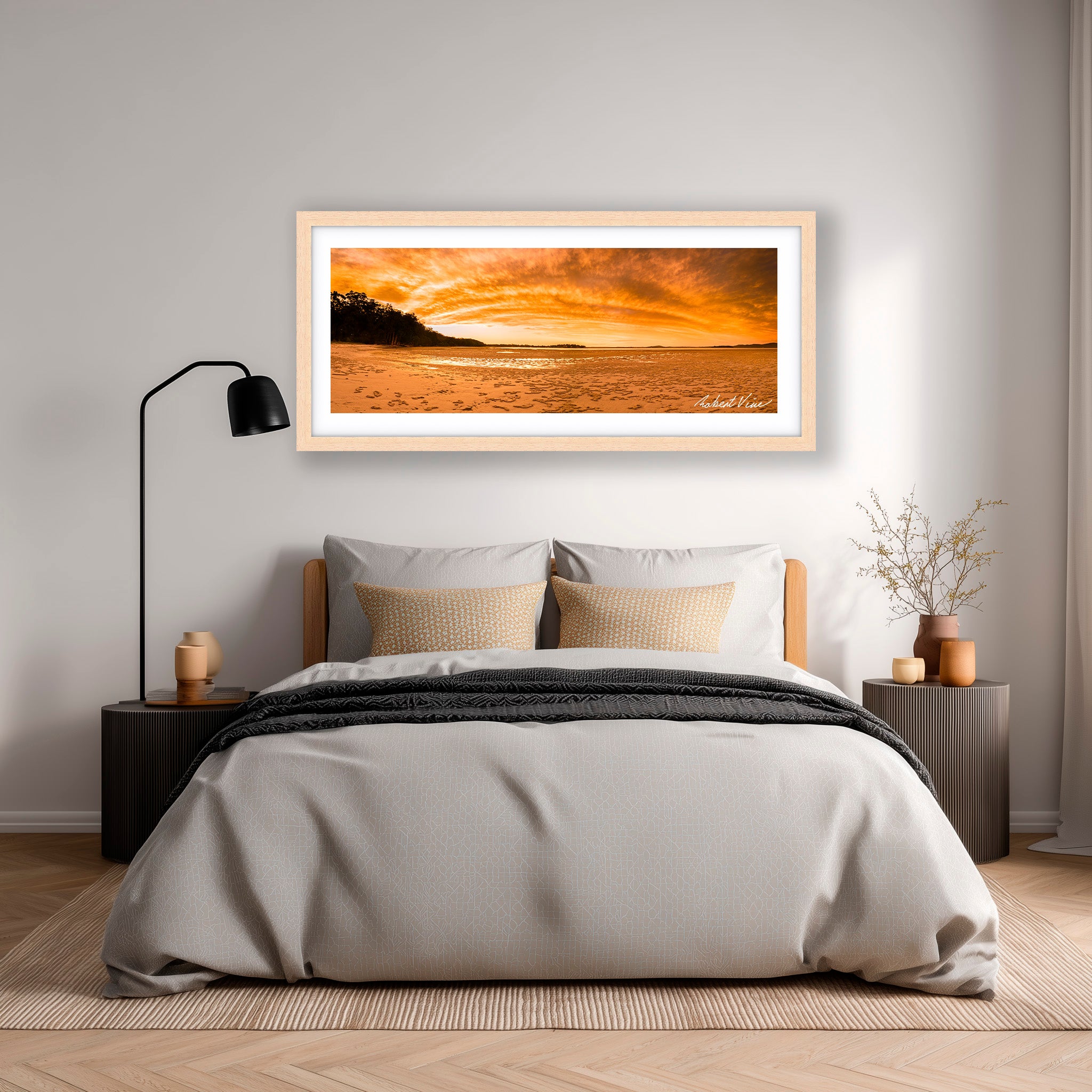 Golden Tides, Tanilba Bay – Limited Edition Framed Print by Robert Vine