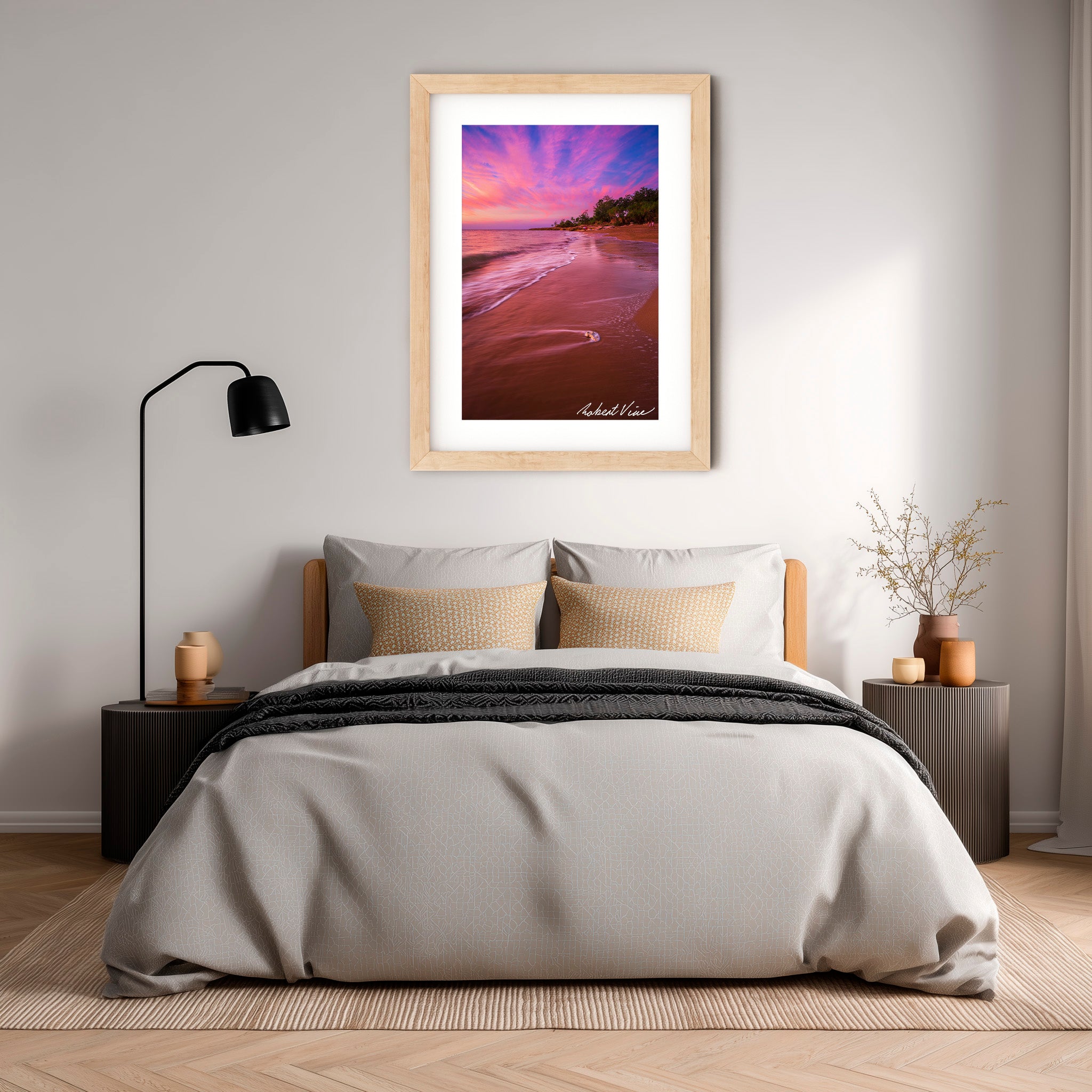 Nightcliff Beach Sunset – Australian Coastal Landscape Art By Robert Vine
