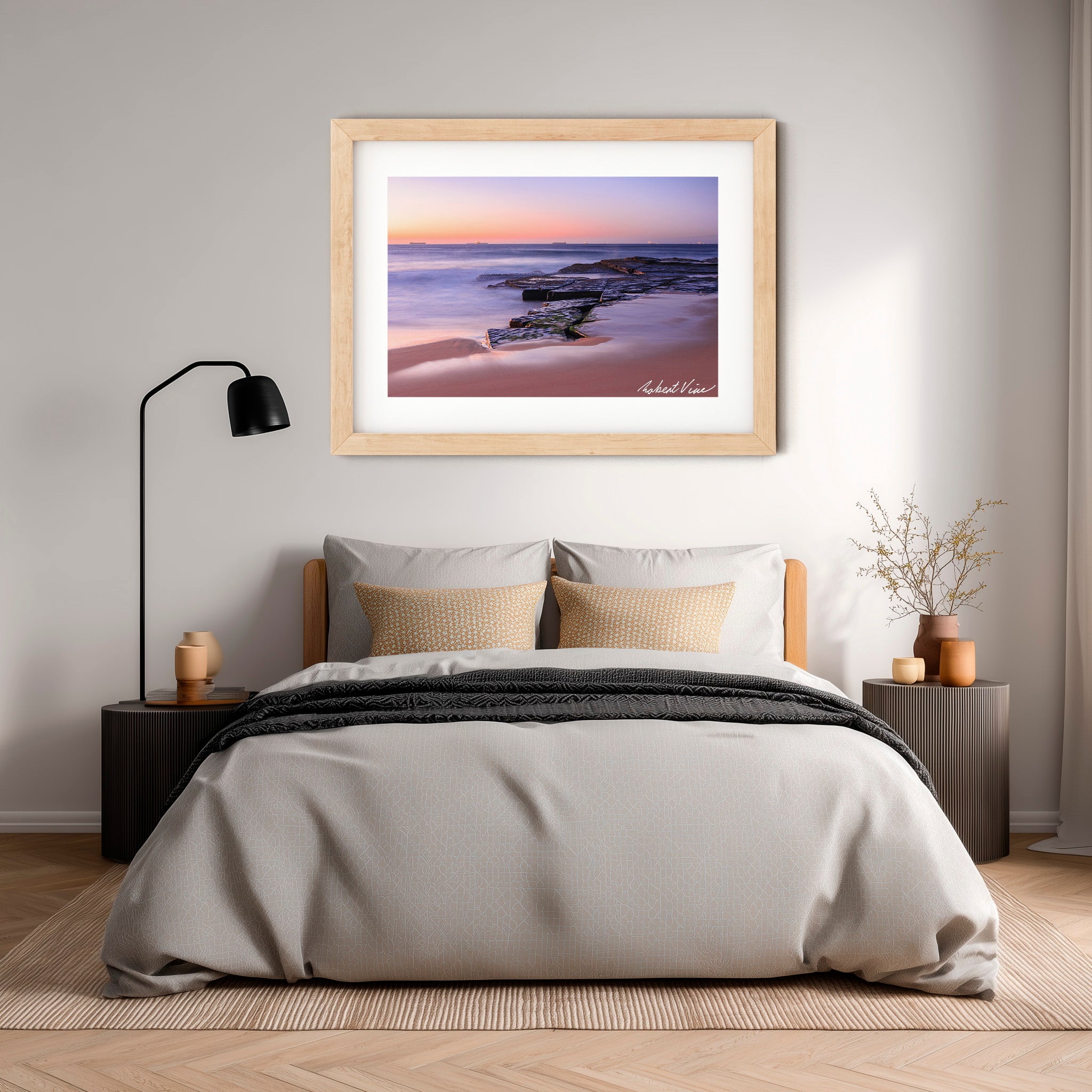 Susan Gilmore Beach Sunrise – Newcastle Coastal Landscape Art Print
