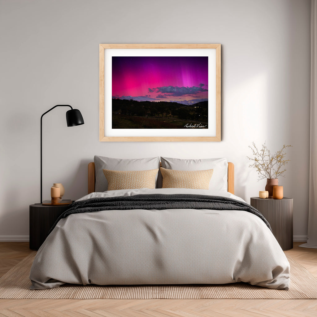 Aurora Over Royalla – Limited Edition Framed Art Print