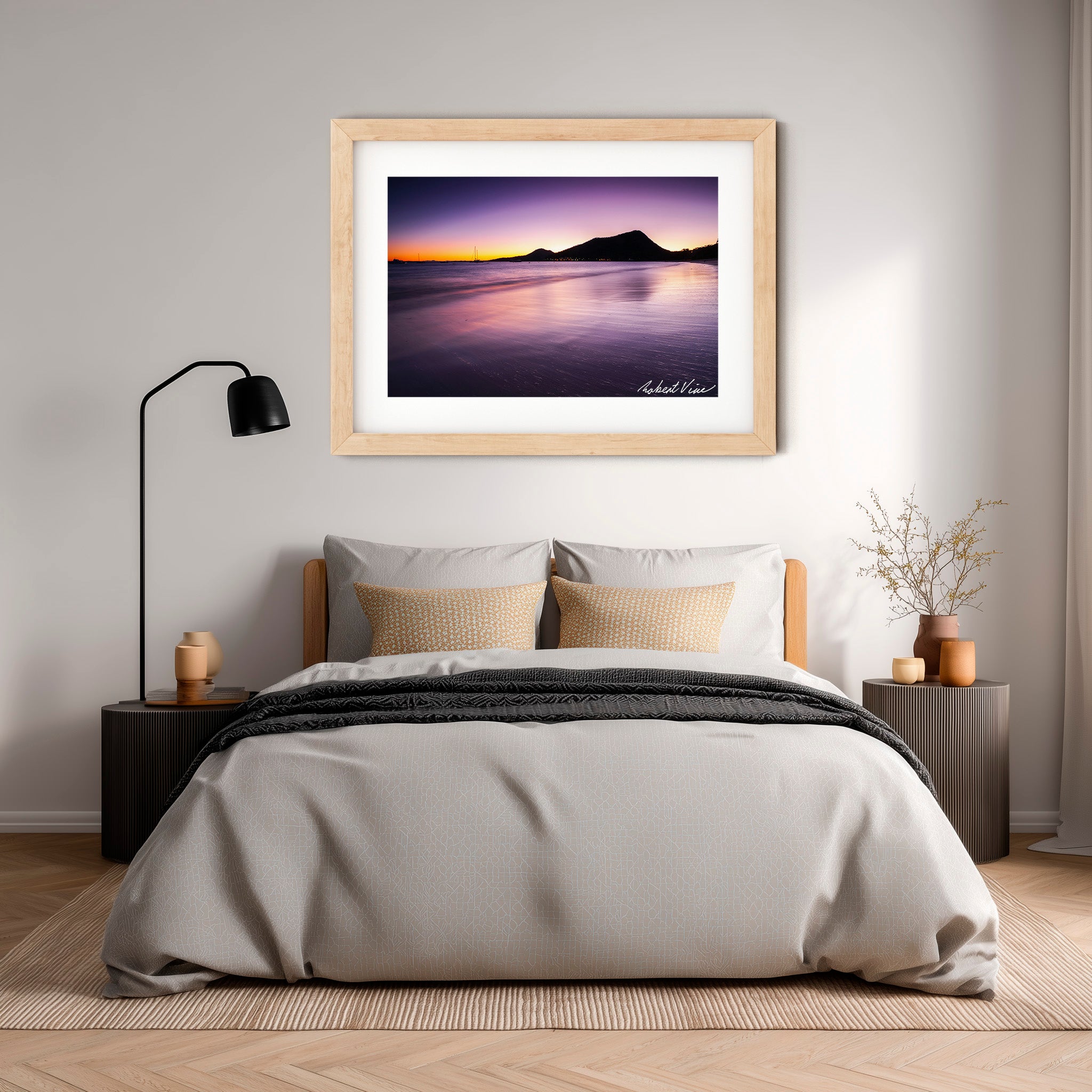 Shoal Bay at Dawn, Port Stephens — Limited Edition Framed Print by Robert Vine