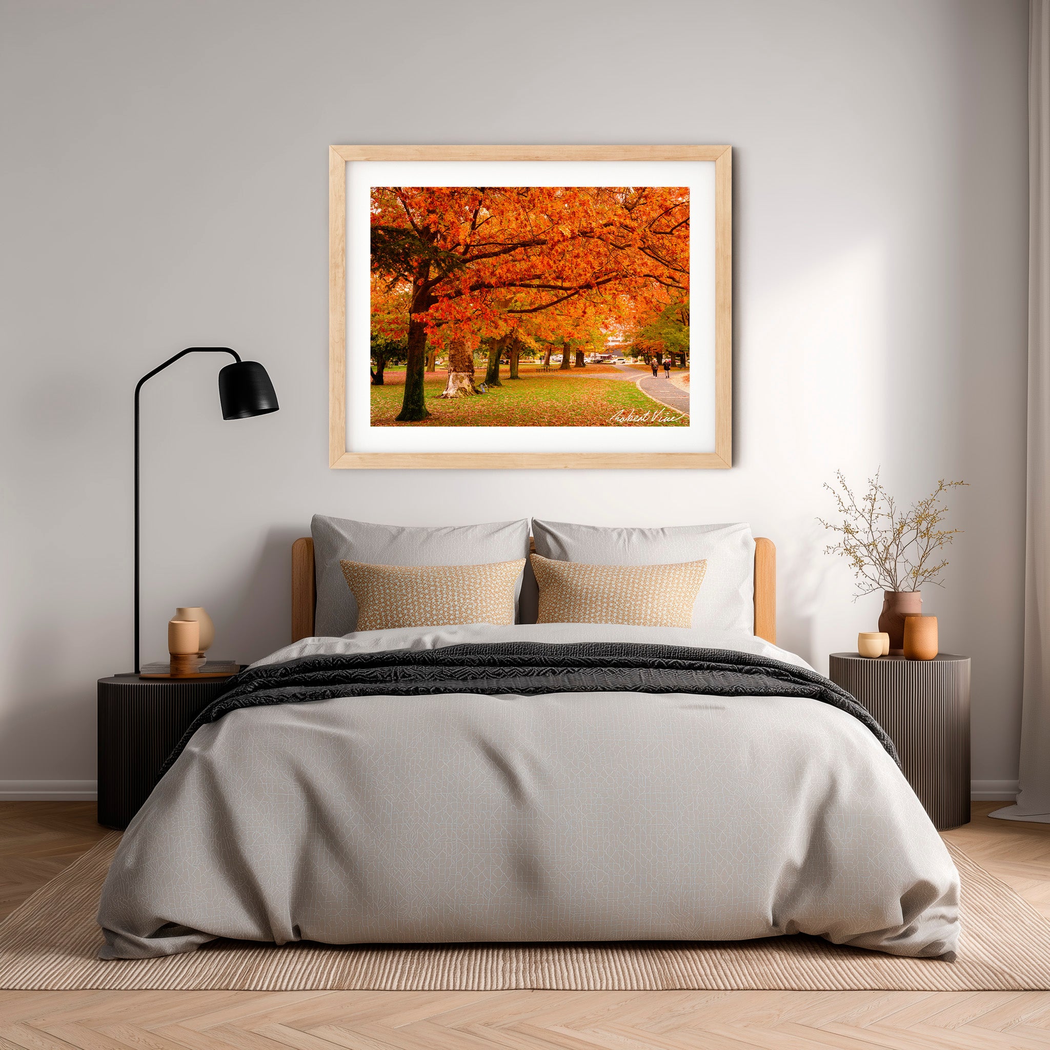 Crimson Canopy | Limited Edition Framed Print of Queanbeyan Park
