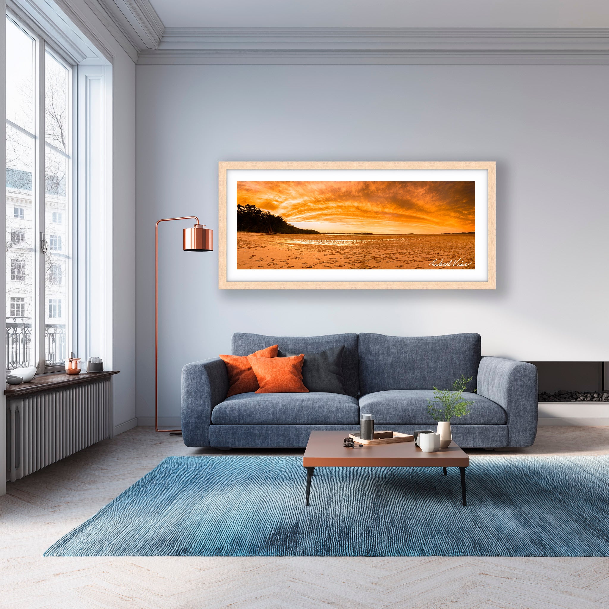 Golden Tides, Tanilba Bay – Limited Edition Framed Print by Robert Vine