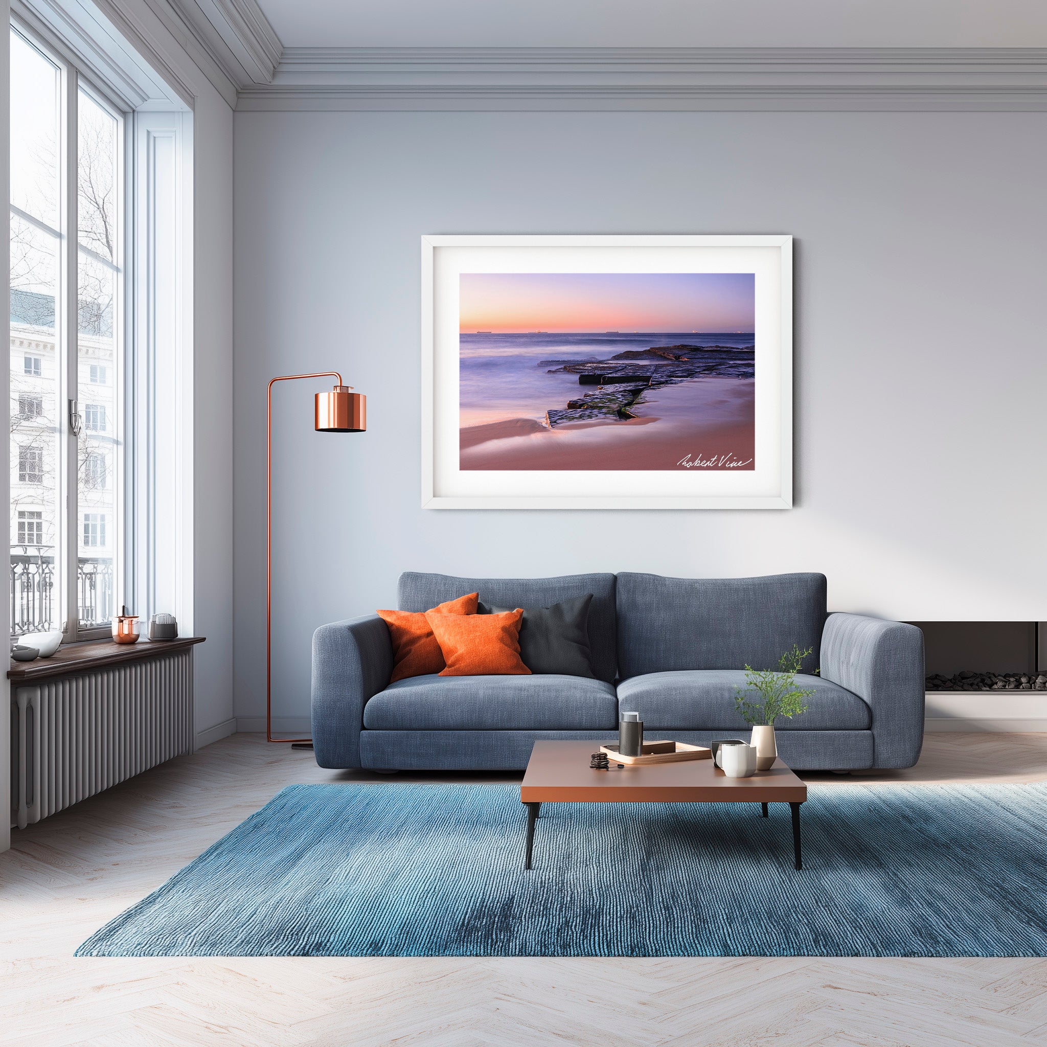 Susan Gilmore Beach Sunrise – Newcastle Coastal Landscape Art Print