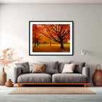Autumn Glow in Canberra – Majestic Maple Trees Landscape Art By Robert Vine