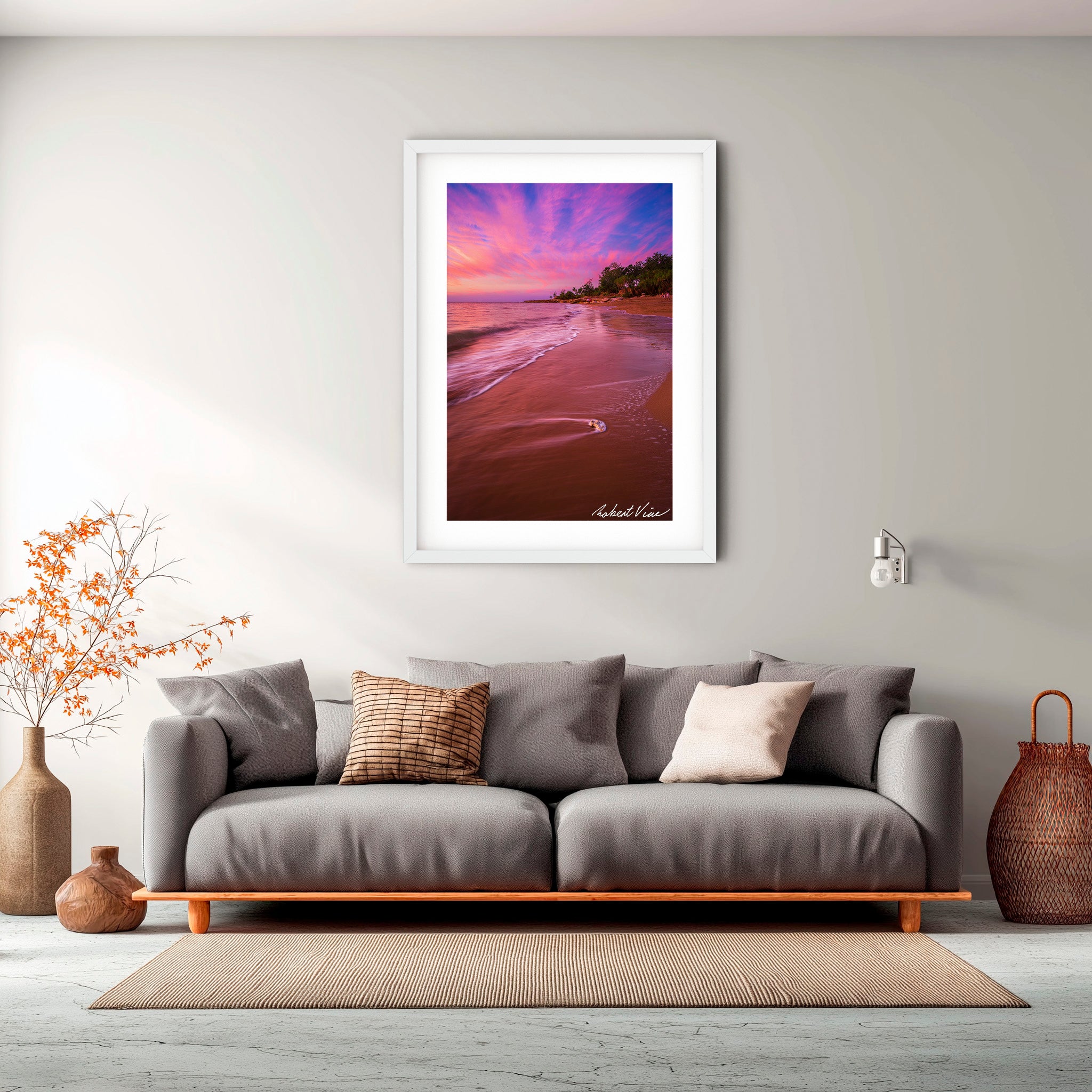 Nightcliff Beach Sunset – Australian Coastal Landscape Art By Robert Vine