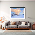Sunset Over Guthega Snowfields – Snowy Mountains Landscape Art Print by Robert Vine