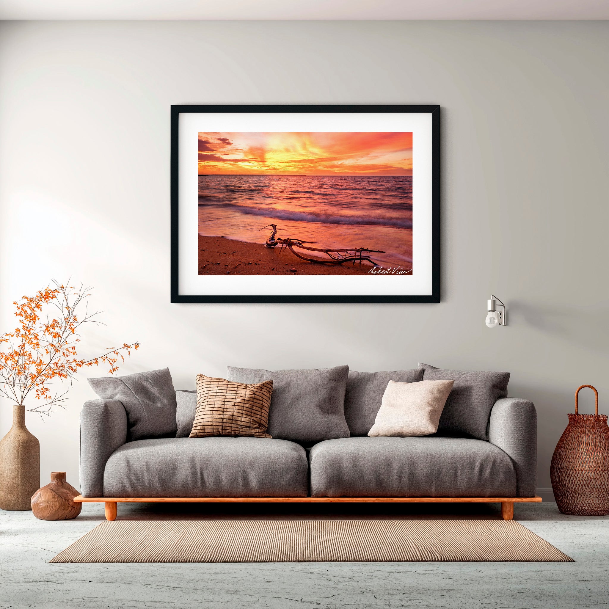 Darwin Harbour Sunset — Australian Coastal Landscape Art Print by Robert Vine