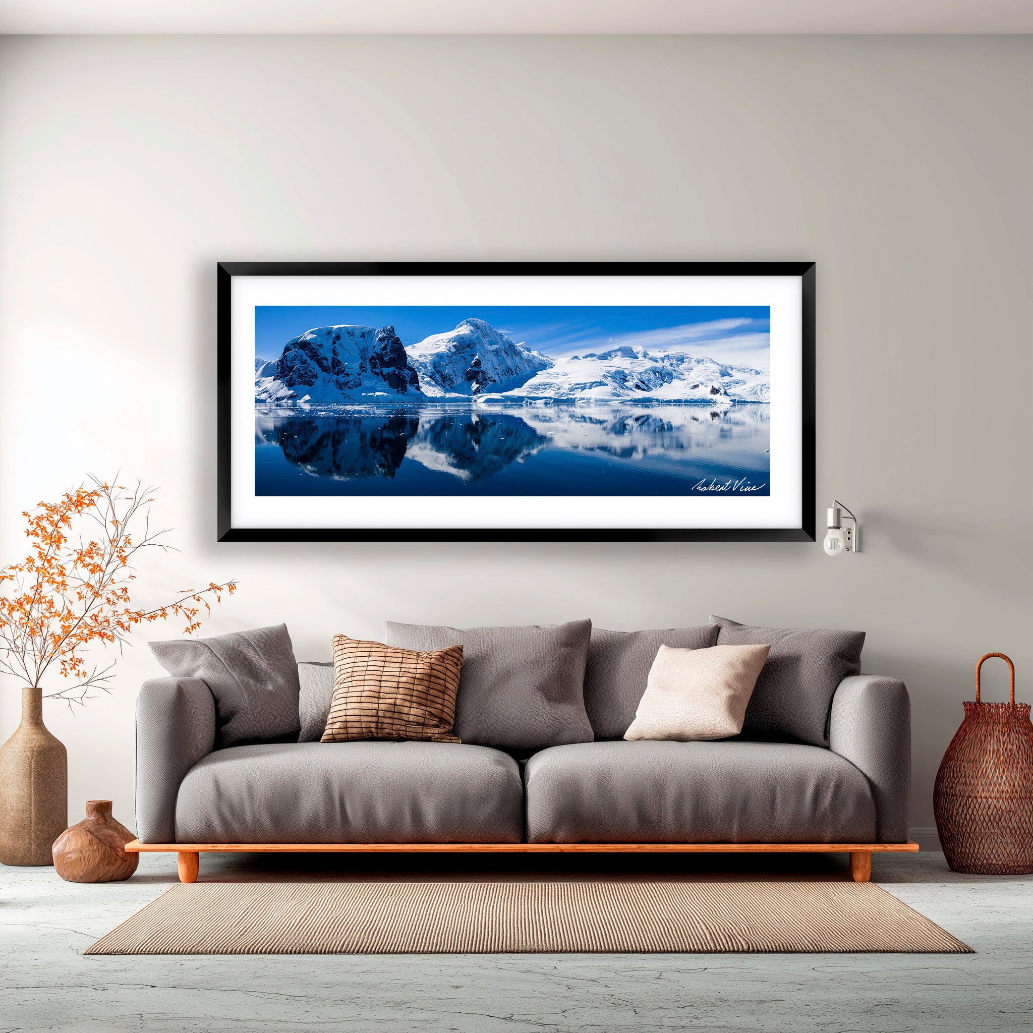 Neko Harbour Reflections — Limited Edition Framed Print by Robert Vine