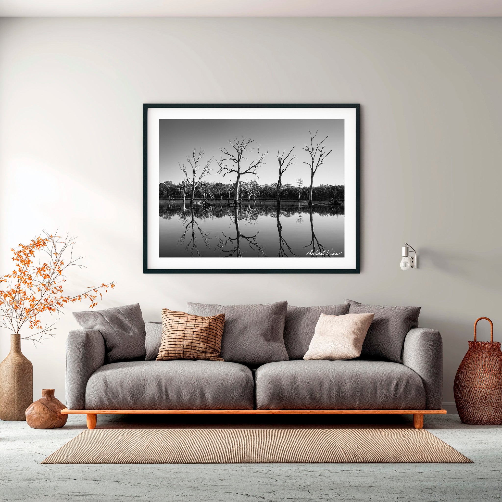 Silent Reflections – Mulligans Flat Wetlands Limited Edition Framed Art Print