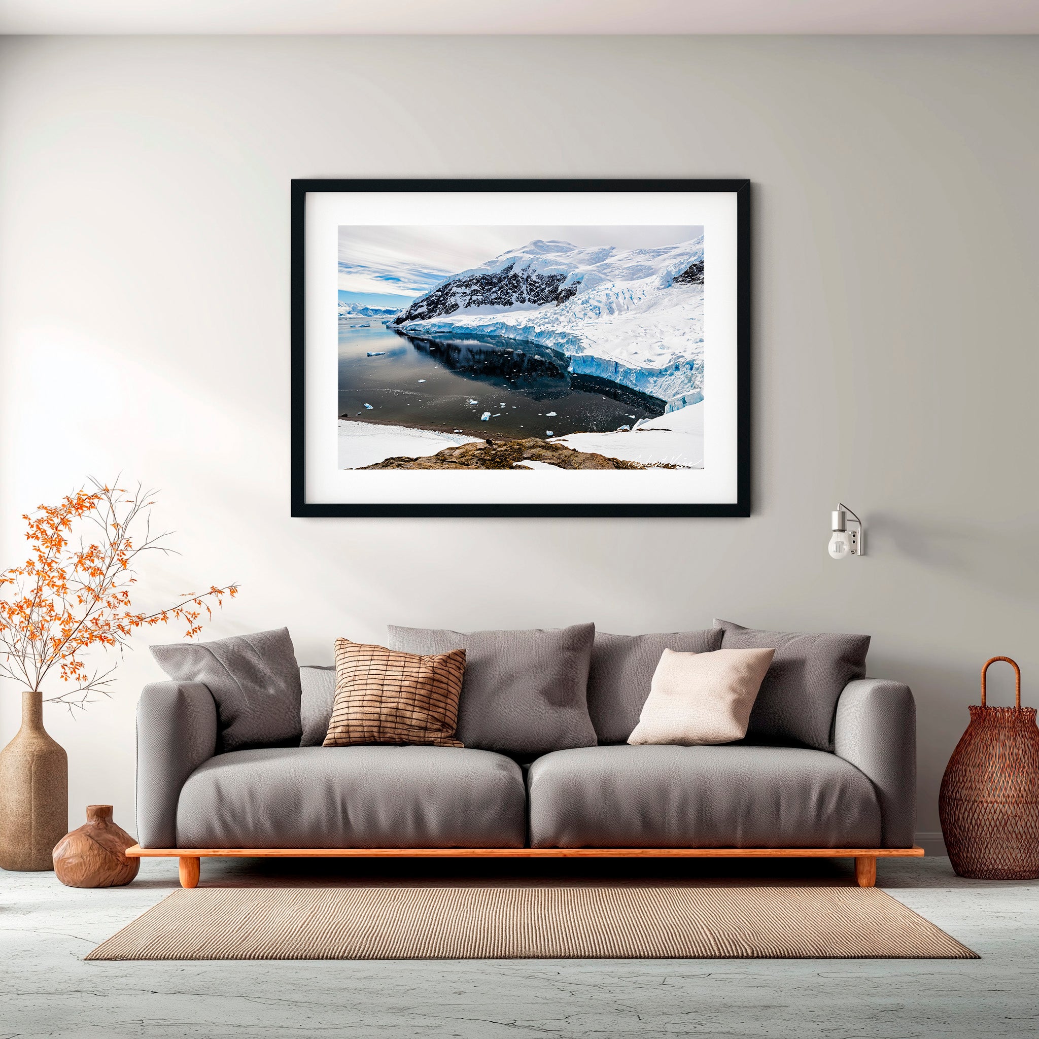 Neko Harbour Icefall – Limited Edition Landscape Art Print by Robert Vine