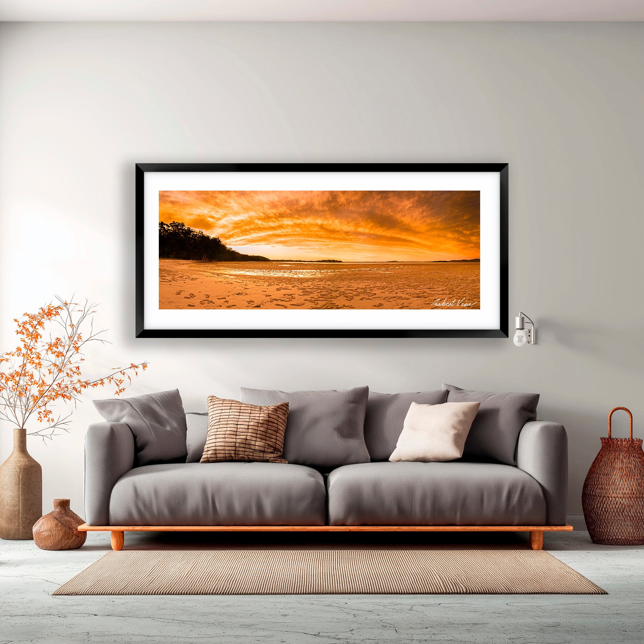 Golden Tides, Tanilba Bay – Limited Edition Framed Print by Robert Vine