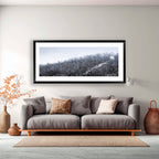 Snowfall in the Bare Eucalypts – Mount Selwyn Landscape Art Print by Robert Vine