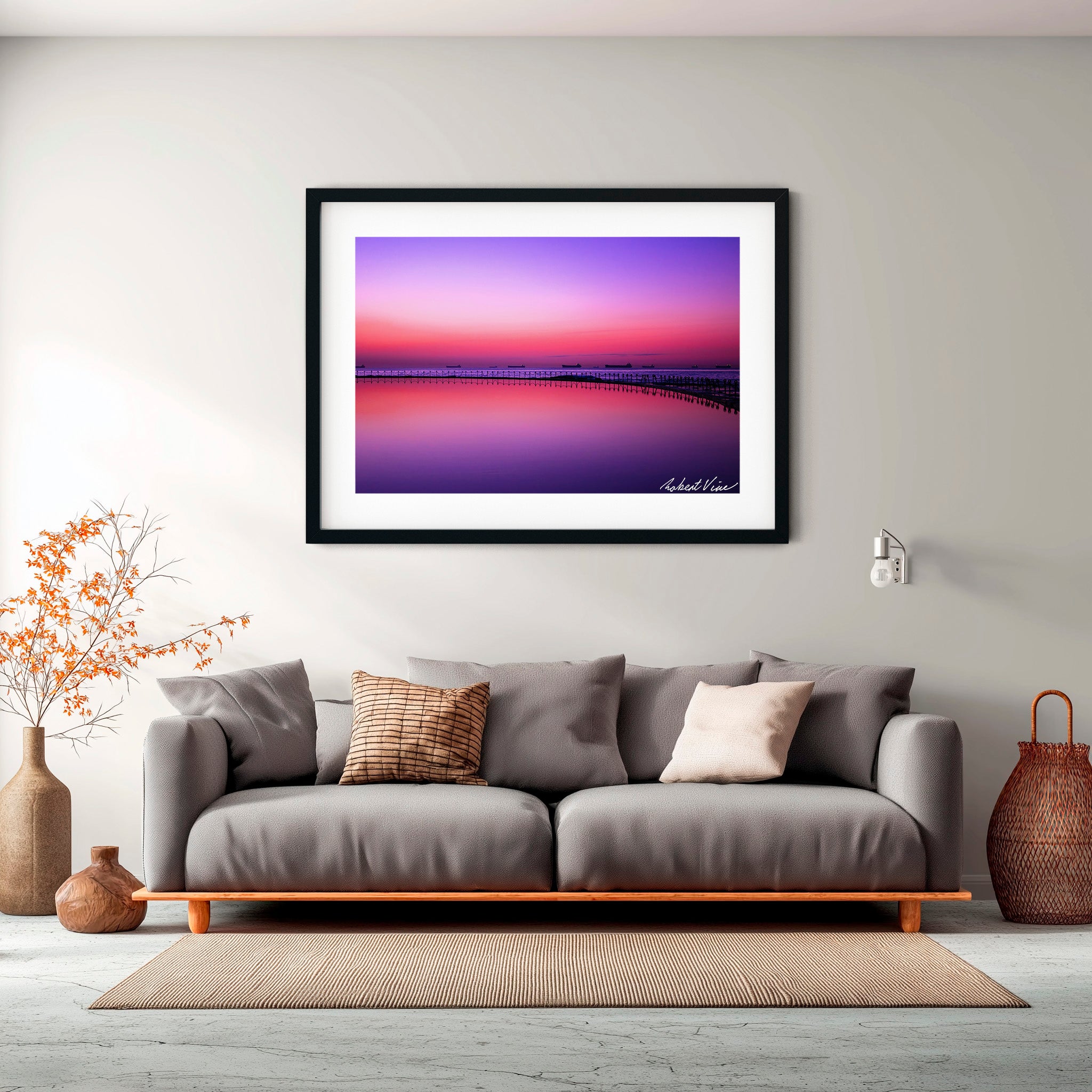 Newcastle Canoe Pool Dawn – Coastal Landscape Art Print