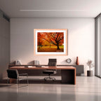 Autumn Glow in Canberra – Majestic Maple Trees Landscape Art By Robert Vine