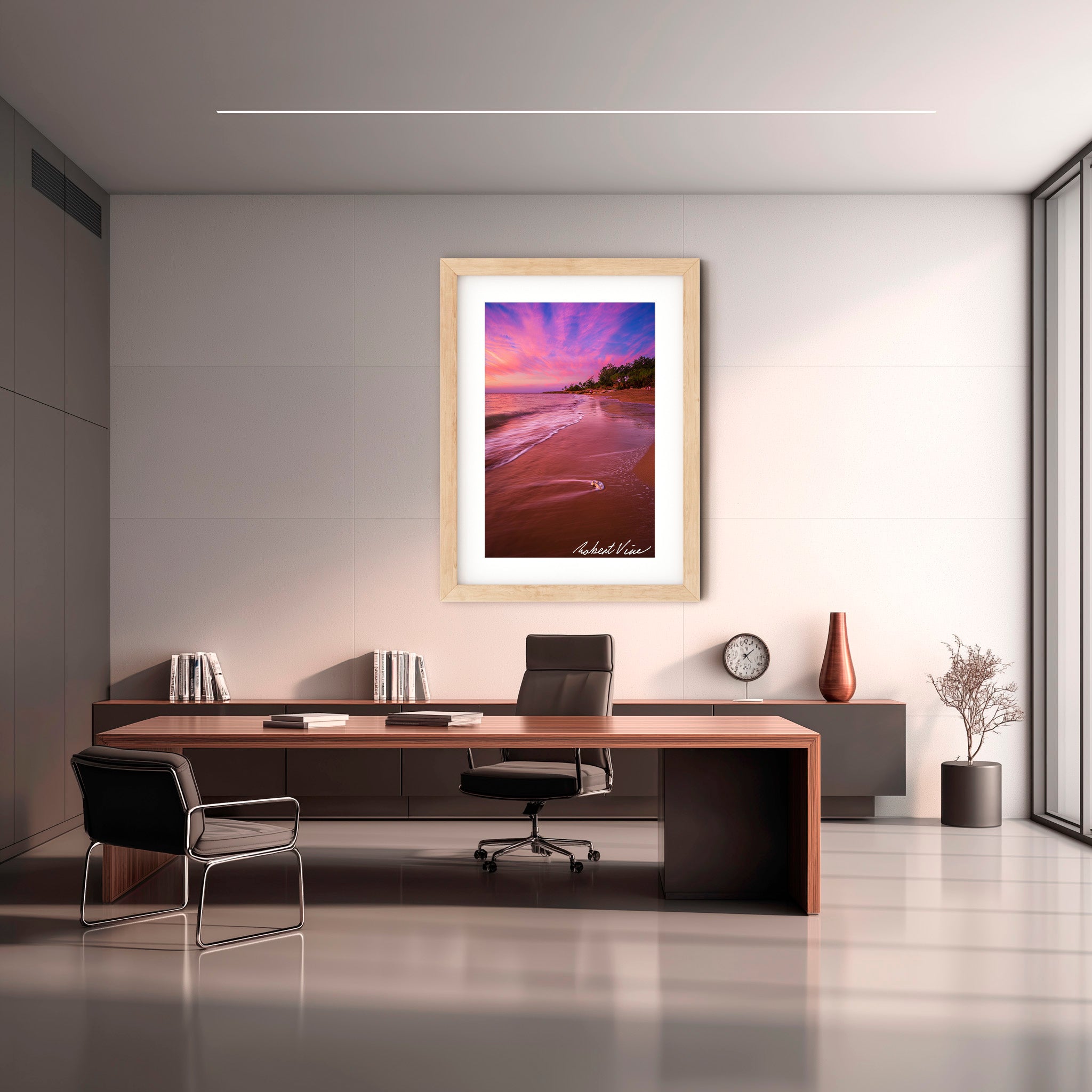 Nightcliff Beach Sunset – Australian Coastal Landscape Art By Robert Vine