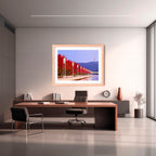 Autumn Colour at Lake Burley Griffin – Canberra Red Trees & Telstra Tower Fine Art Print by Robert Vine