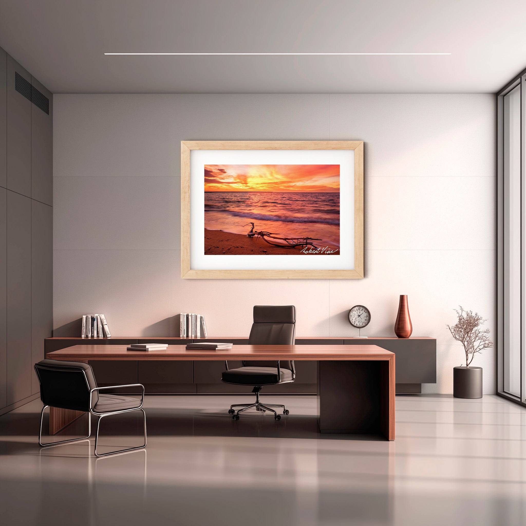 Darwin Harbour Sunset — Australian Coastal Landscape Art Print by Robert Vine