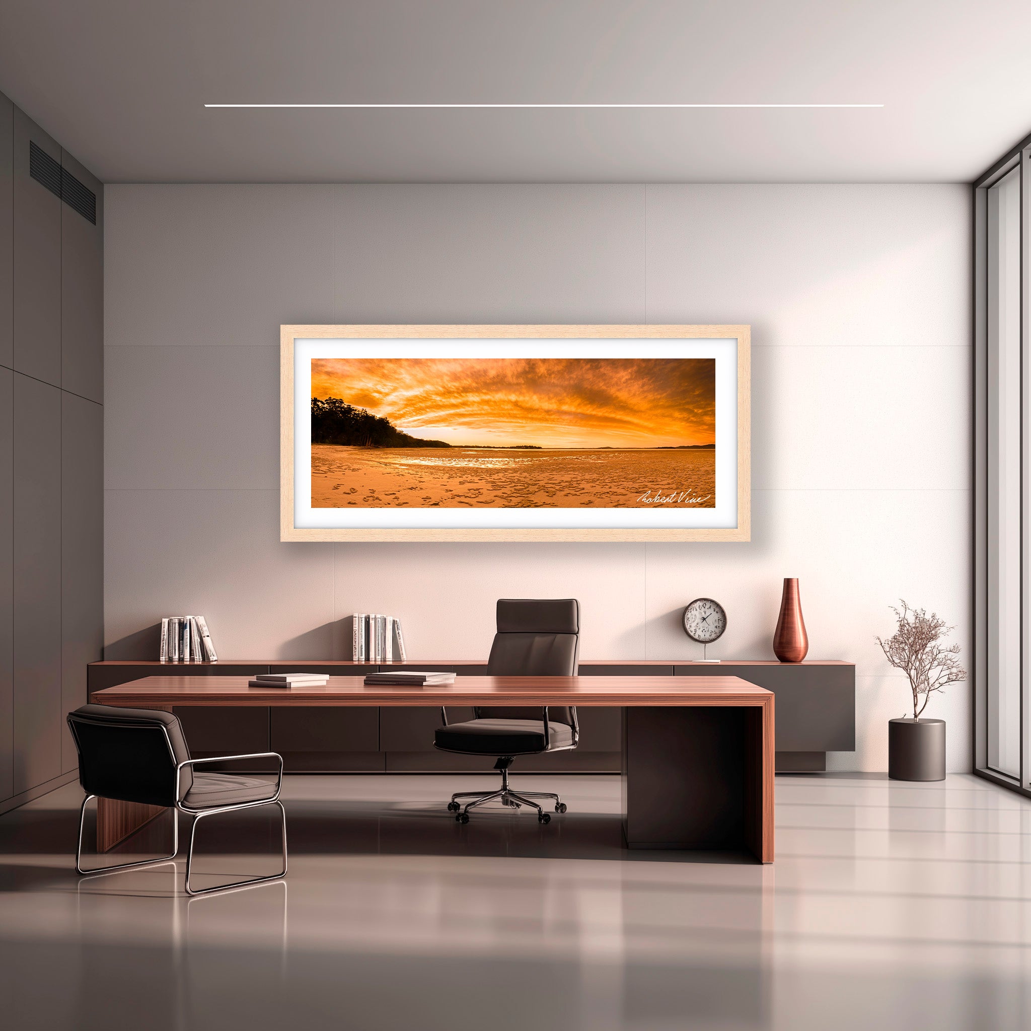 Golden Tides, Tanilba Bay – Limited Edition Framed Print by Robert Vine