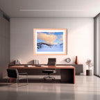 Sunset Over Guthega Snowfields – Snowy Mountains Landscape Art Print by Robert Vine