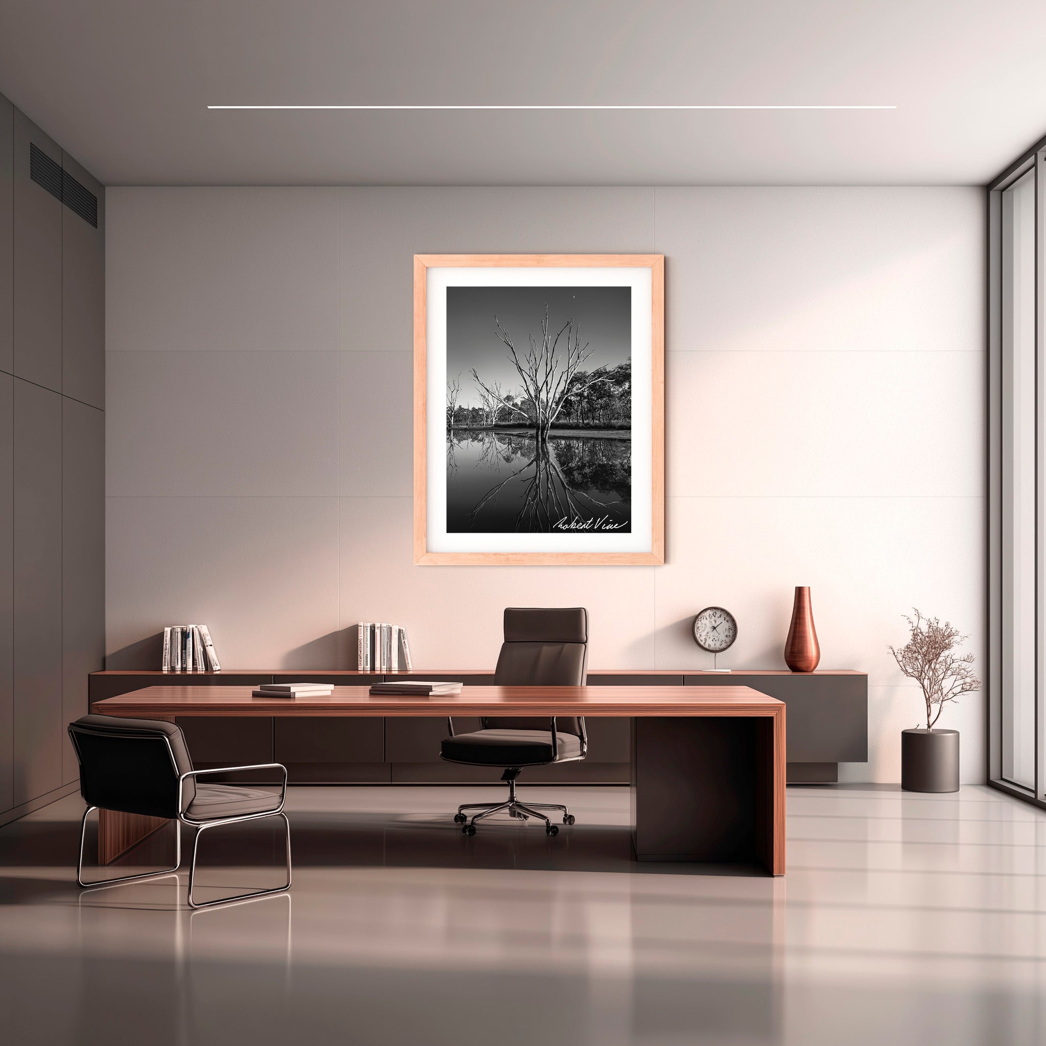 Reflections of Silence – Mulligans Flat Wetlands Limited Edition Framed Print