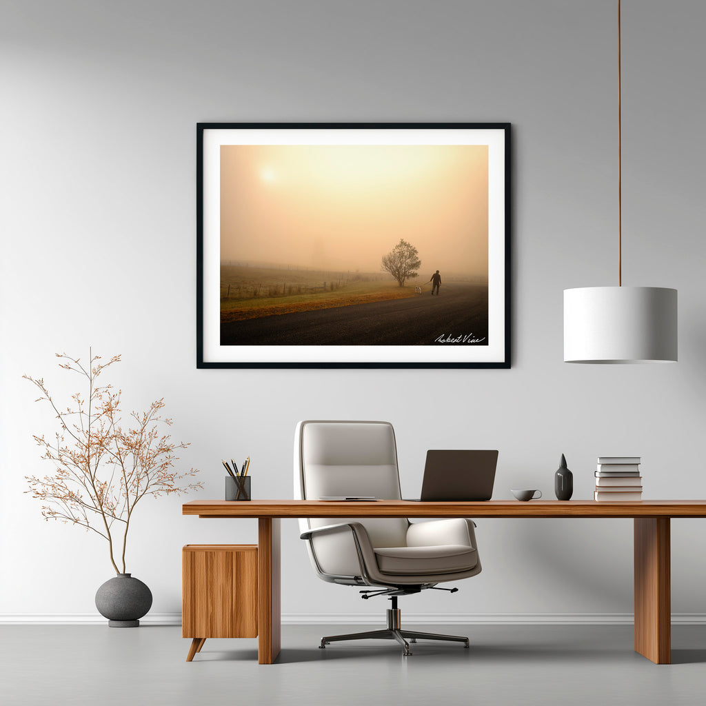 Morning Companion — Royalla Fog Walk | Limited Edition Framed Print