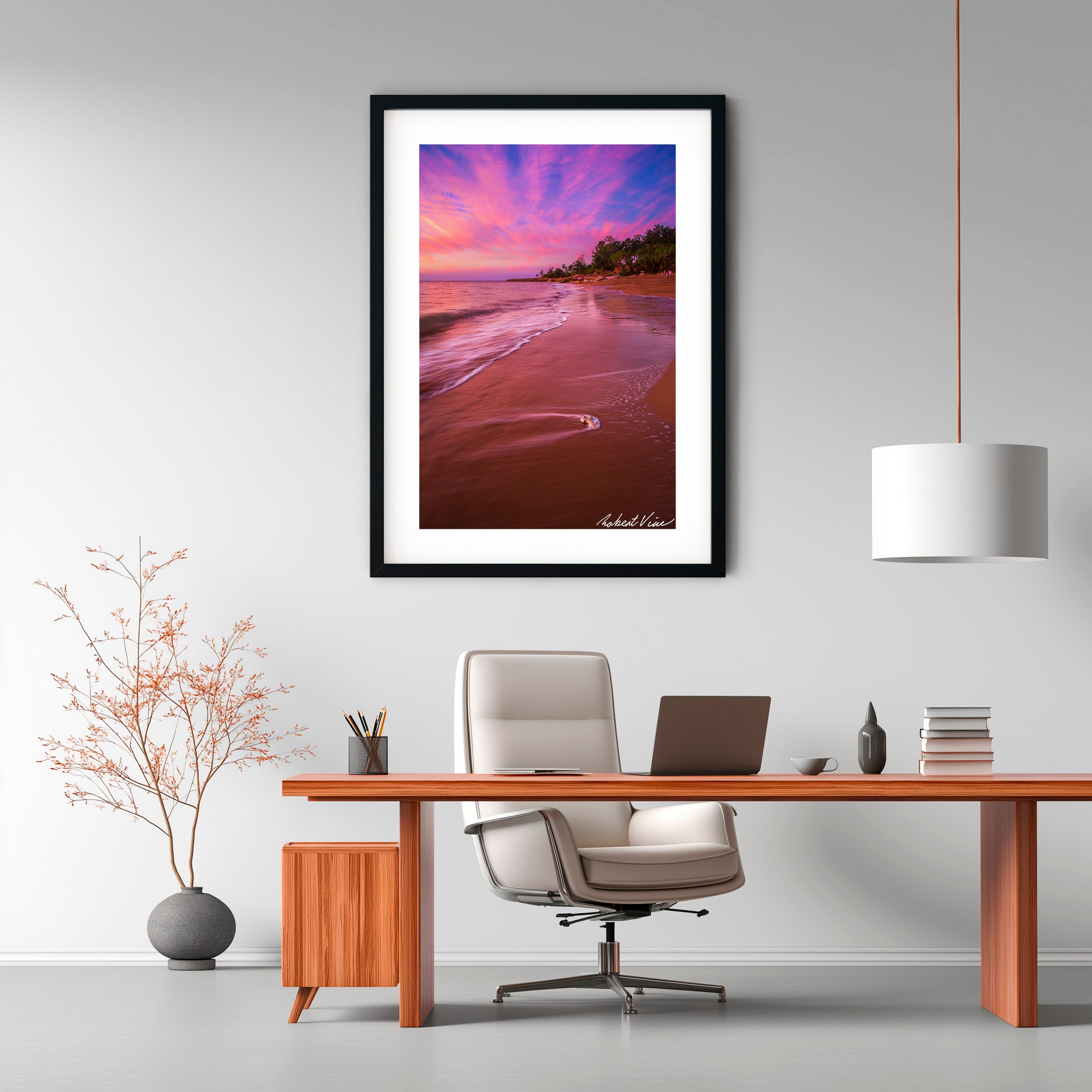 Nightcliff Beach Sunset – Australian Coastal Landscape Art By Robert Vine