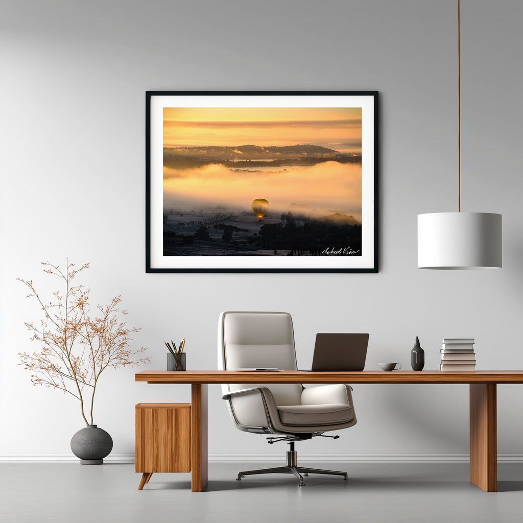 Golden Ascent – Canberra Balloon Spectacular Limited Edition Framed Print