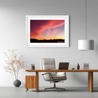 Rosefire Horizon – Royalla Sunset | Limited Edition Framed Art Print