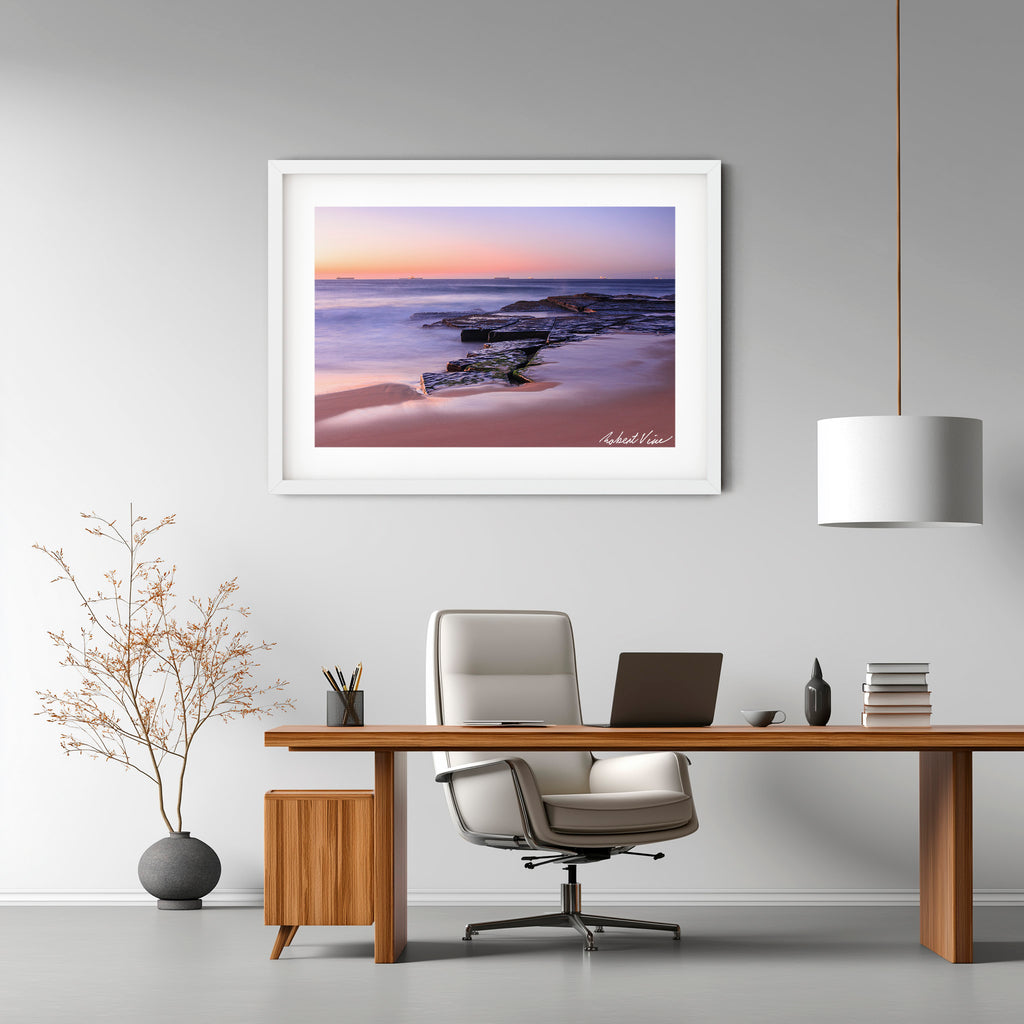 Susan Gilmore Beach Sunrise – Newcastle Coastal Landscape Art Print