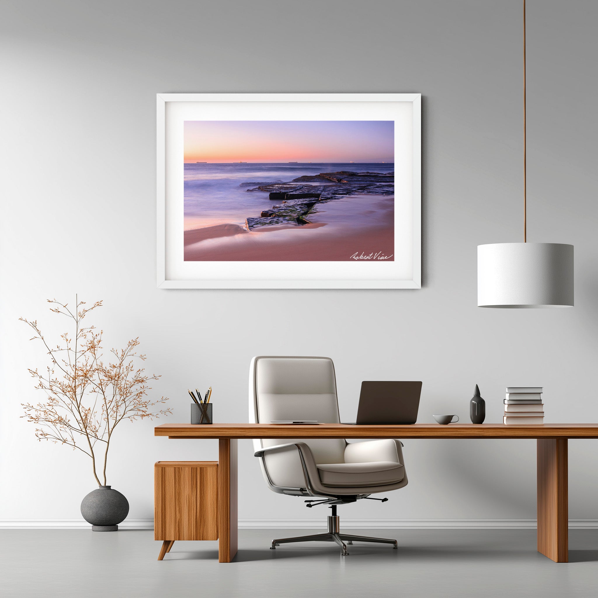 Susan Gilmore Beach Sunrise – Newcastle Coastal Landscape Art Print