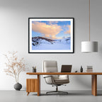 Sunset Over Guthega Snowfields – Snowy Mountains Landscape Art Print by Robert Vine