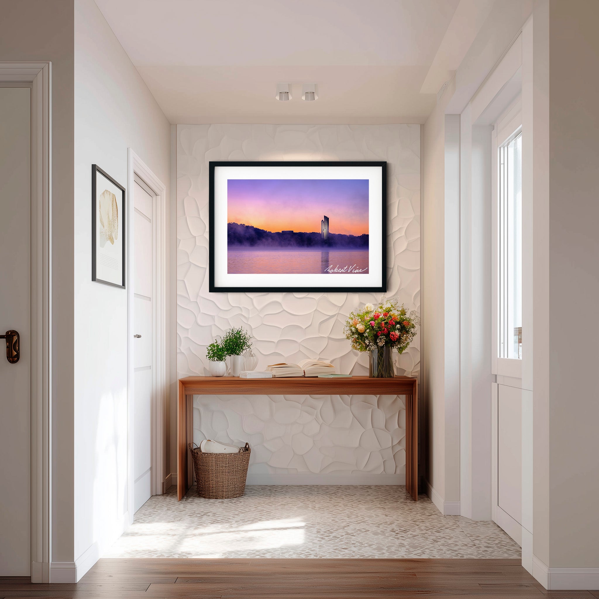 National Carillon at Sunrise – Canberra Landscape Art Print by Robert Vine