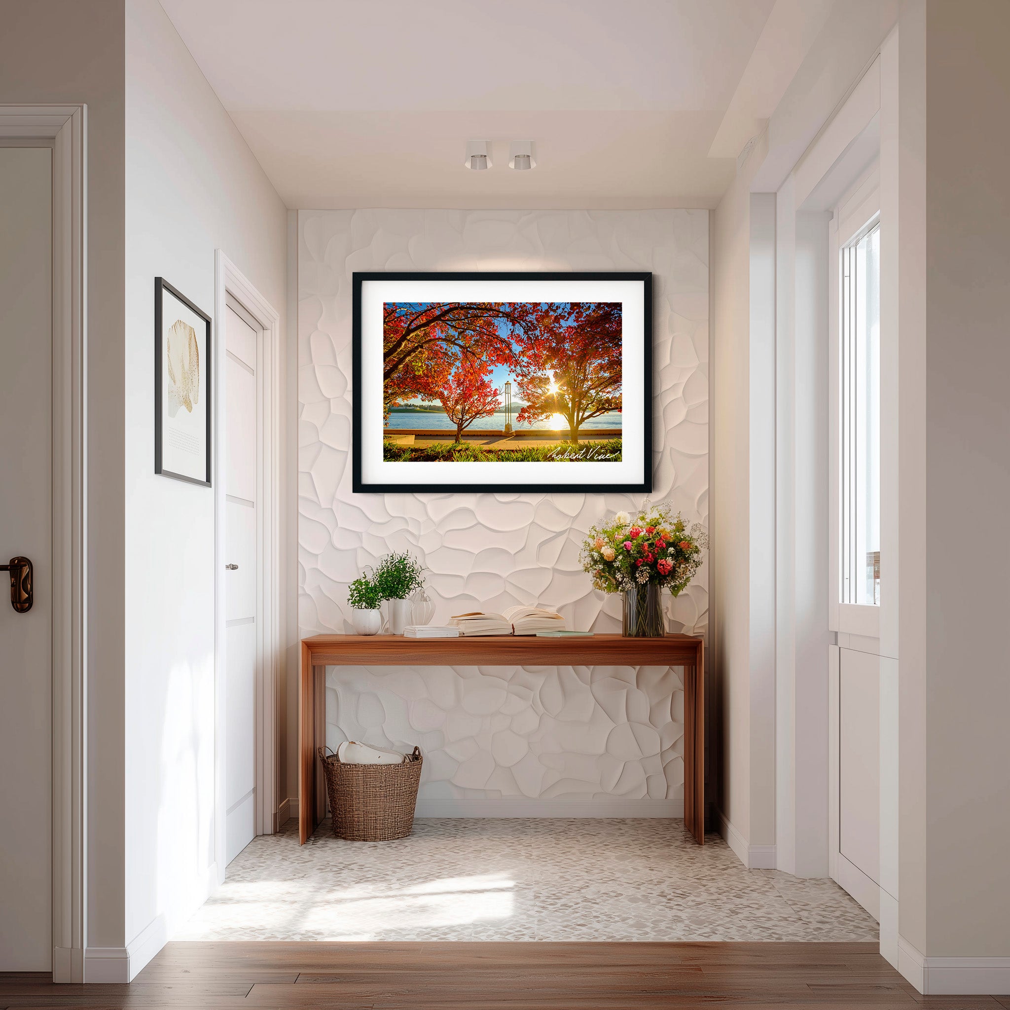 Autumn Glow over Lake Burley Griffin – Canberra Landscape Art Print by Robert Vine