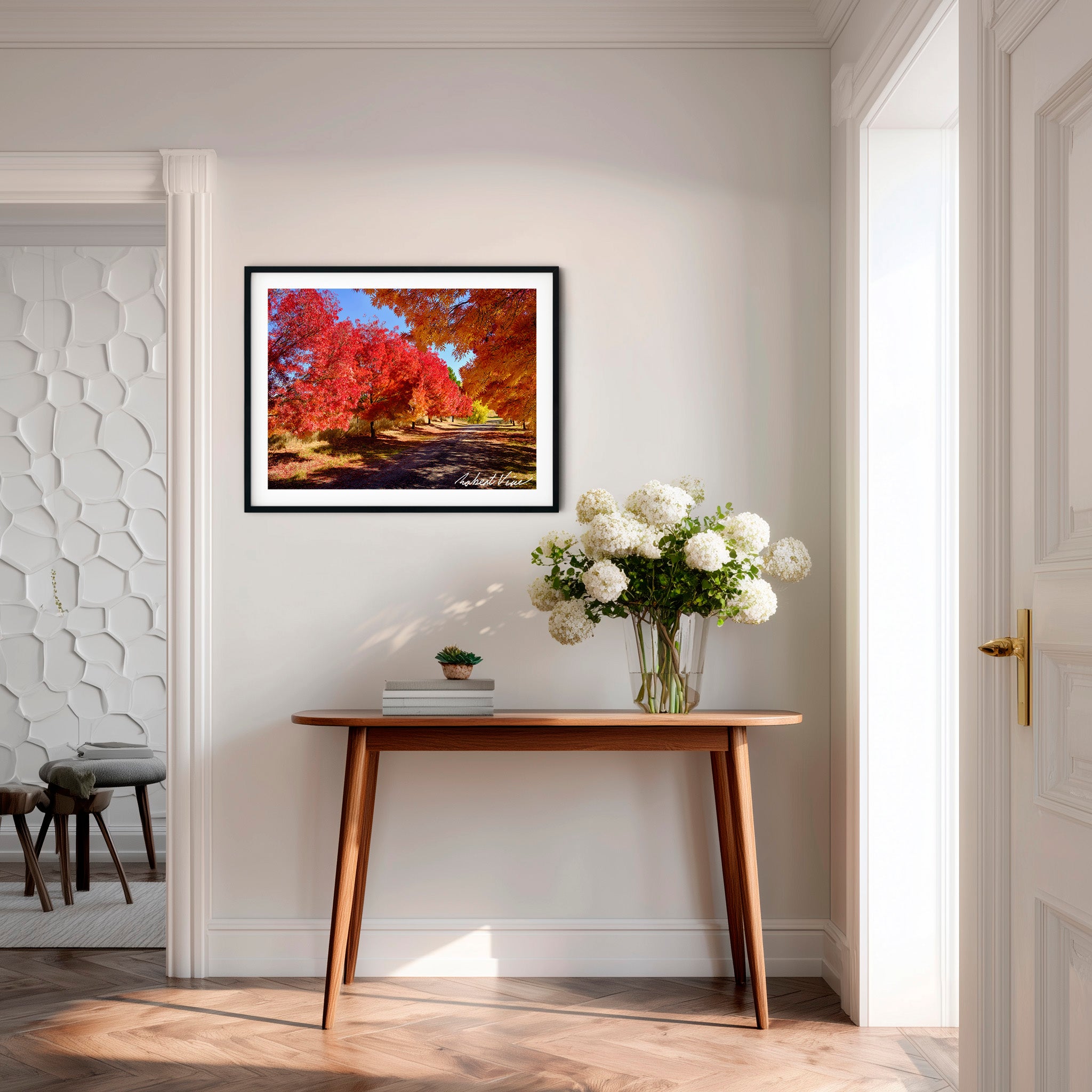 Crimson Avenue | Limited Edition Framed Autumn Print of Queanbeyan