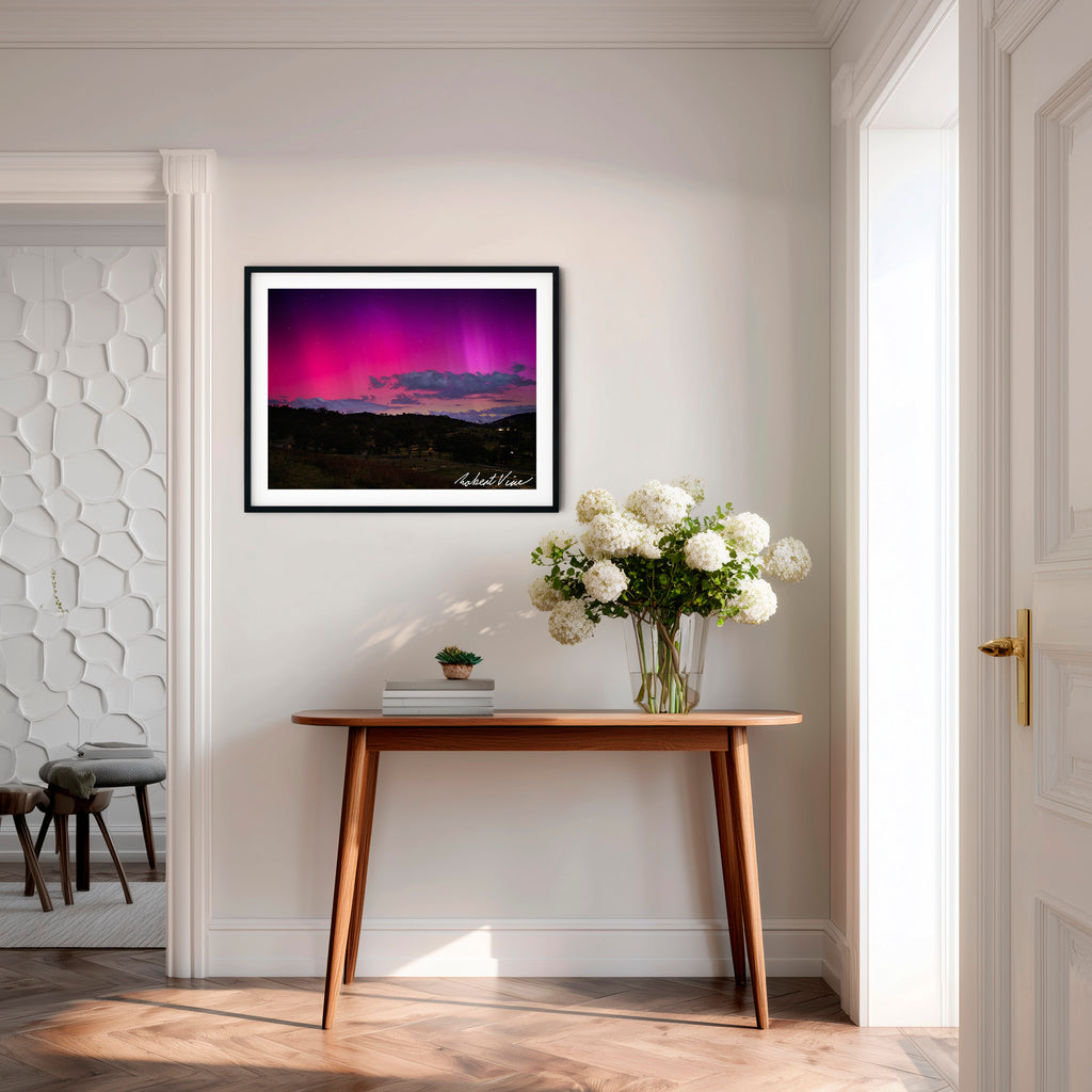 Aurora Over Royalla – Limited Edition Framed Art Print