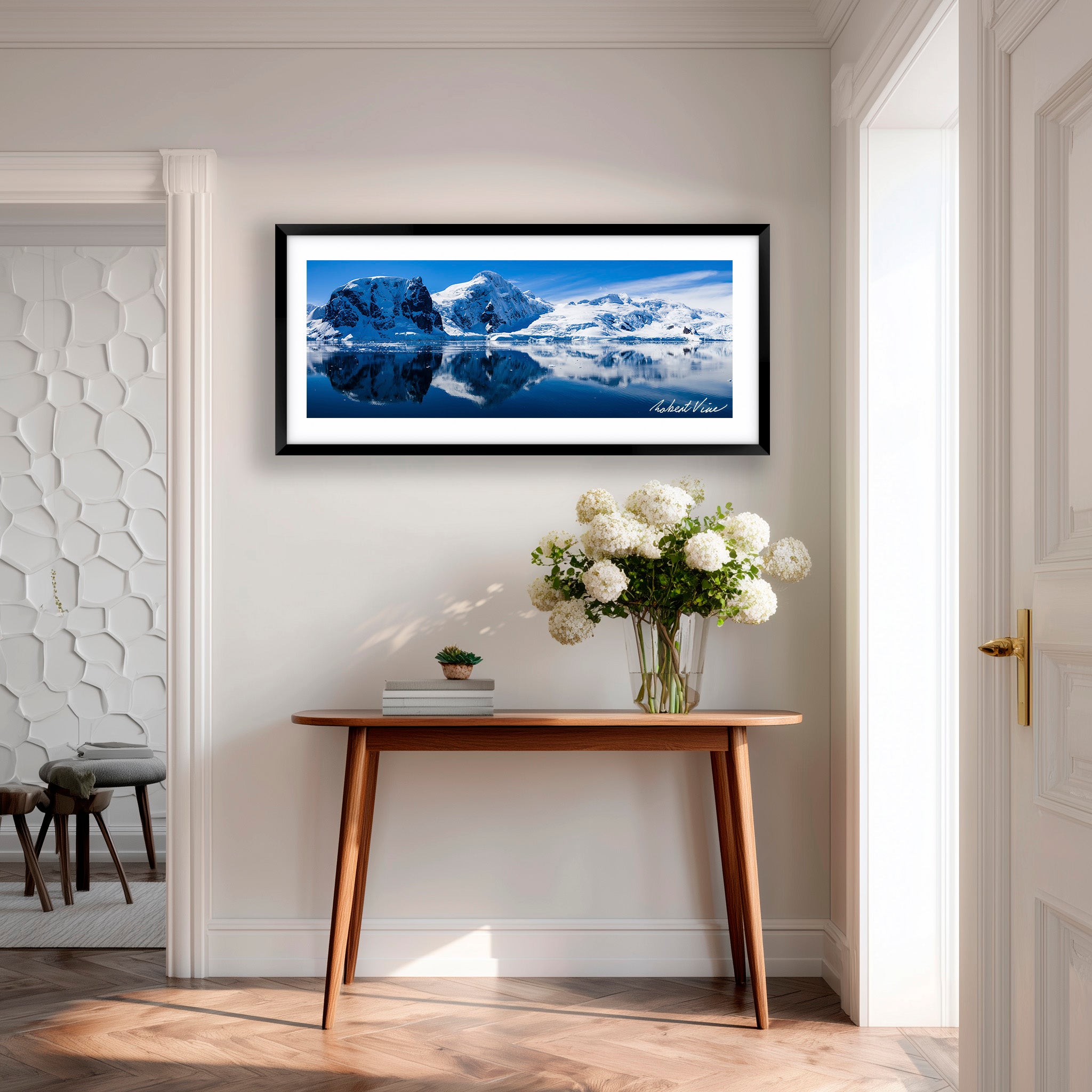 Neko Harbour Reflections — Limited Edition Framed Print by Robert Vine