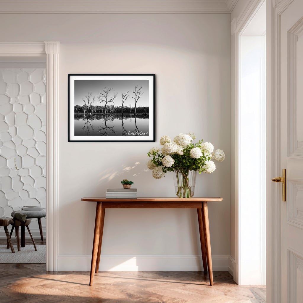 Silent Reflections – Mulligans Flat Wetlands Limited Edition Framed Art Print