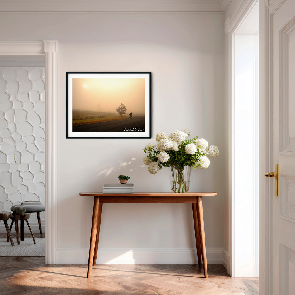Morning Companion — Royalla Fog Walk | Limited Edition Framed Print