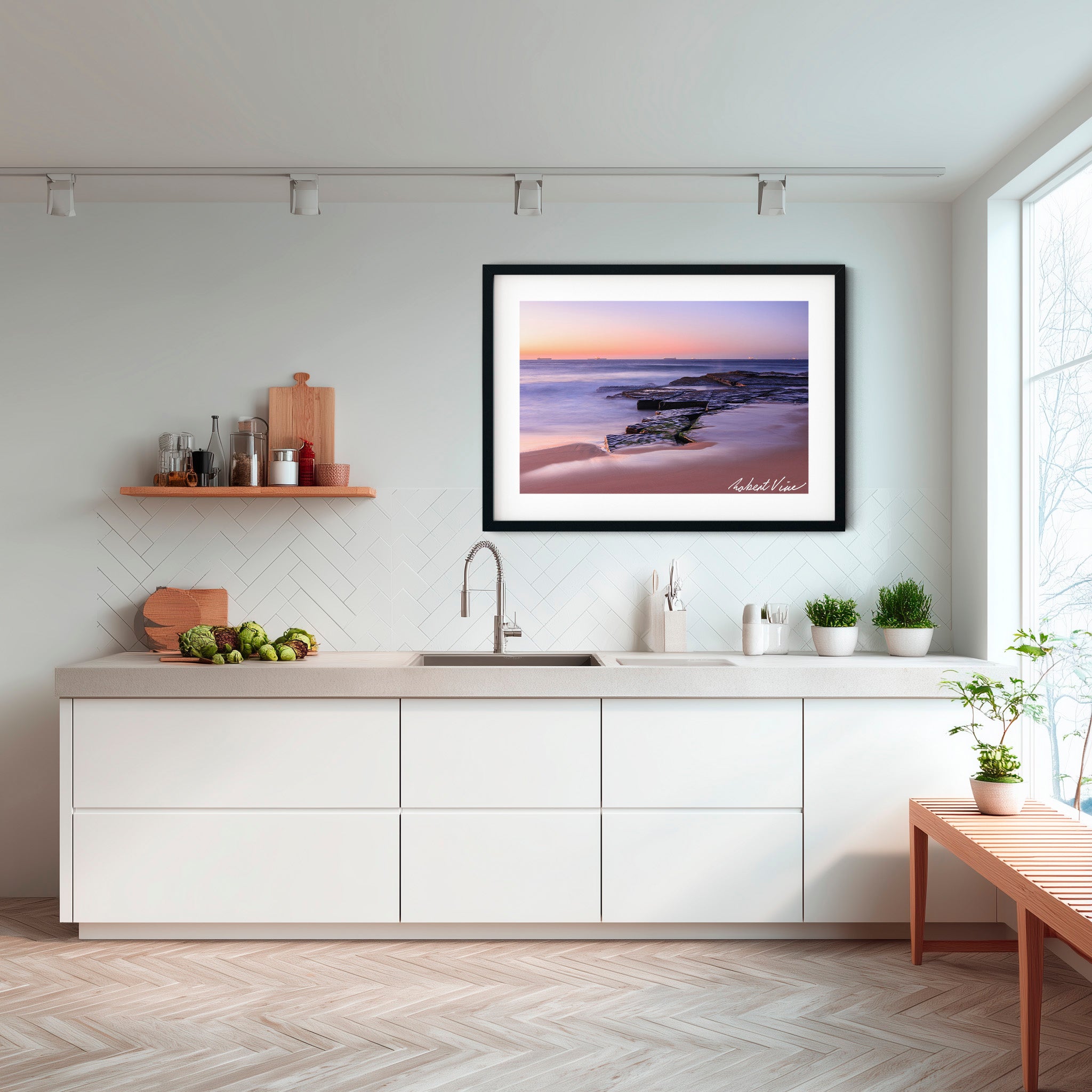 Susan Gilmore Beach Sunrise – Newcastle Coastal Landscape Art Print