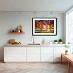 Autumn Glow over Lake Burley Griffin – Canberra Landscape Art Print by Robert Vine