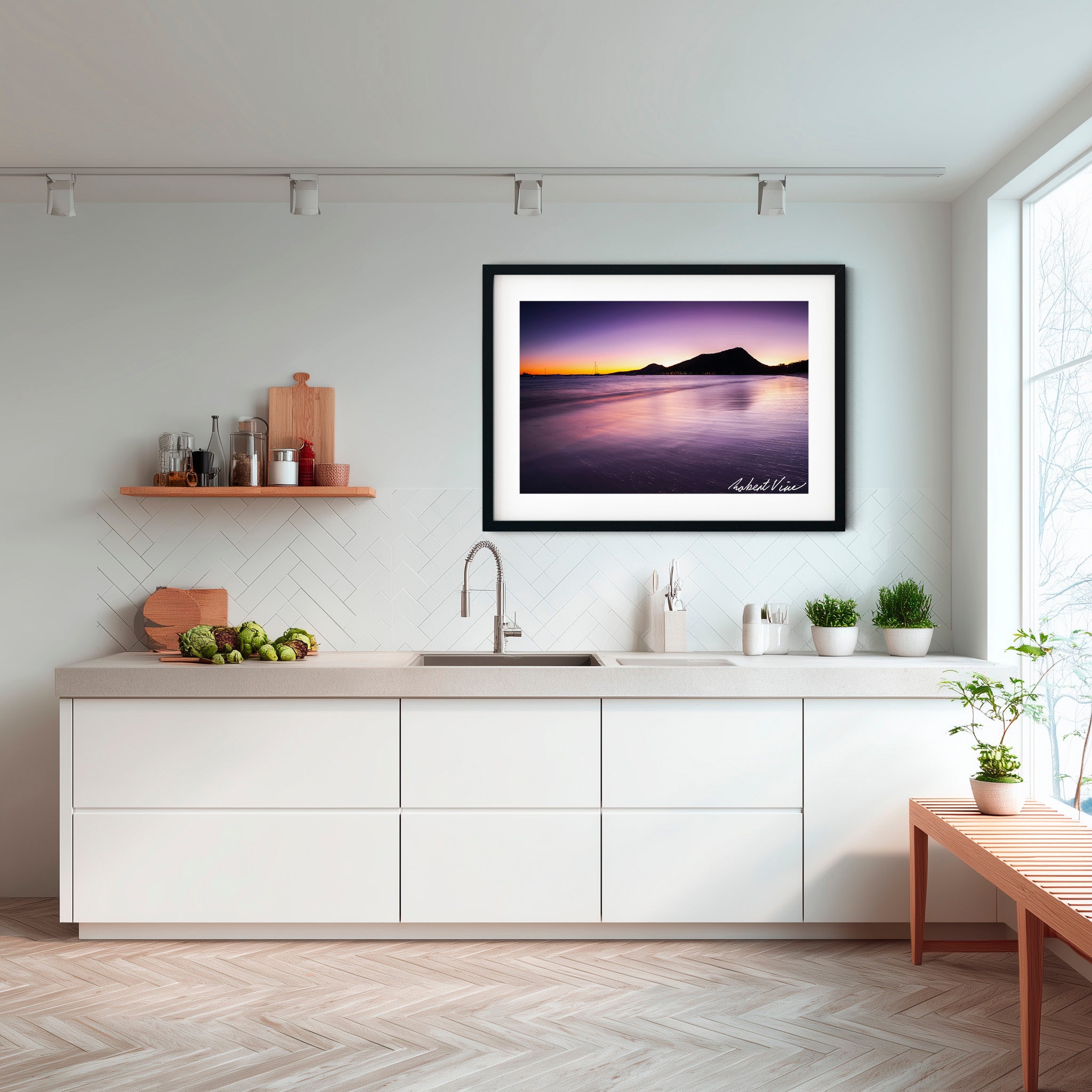 Shoal Bay at Dawn, Port Stephens — Limited Edition Framed Print by Robert Vine